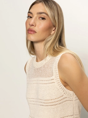 Waves Of Summer Shell Sweater Macrame tie design