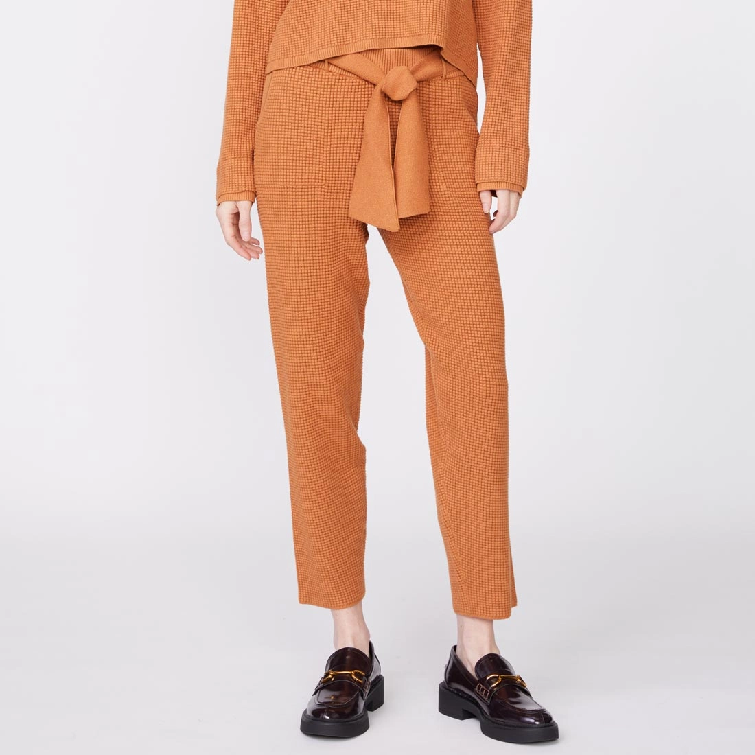 Street Style Relaxed Fit Supersoft Sweater Knit Waffle Sweats