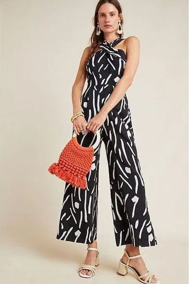 Vintage Slim Picnic Vivid Wide Leg Faith Jumpsuit - Domino