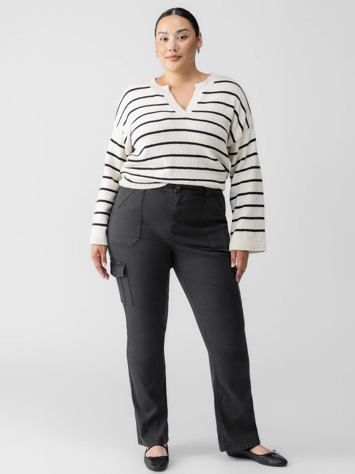 Wide-leg-casual Sculpted Hayden Bootcut Standard Rise Pant Black Extended Sizing