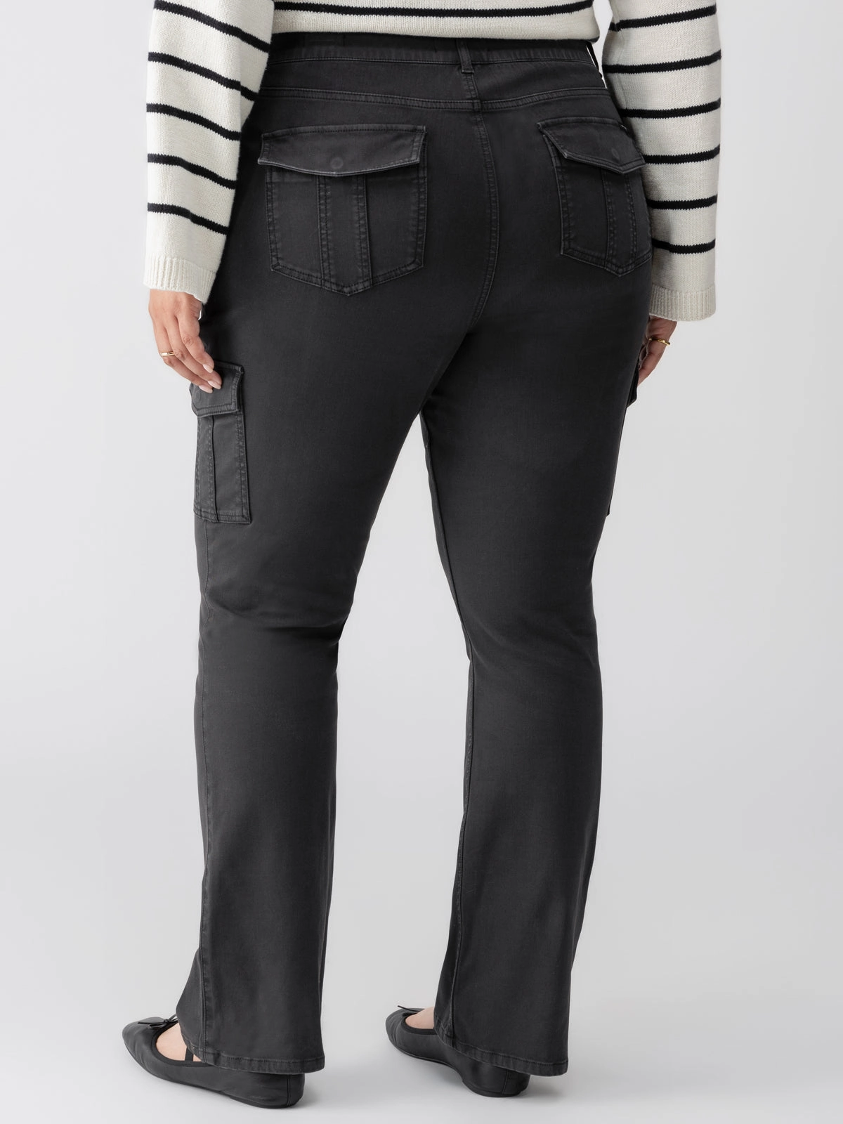 Wide-leg-casual Sculpted Hayden Bootcut Standard Rise Pant Black Extended Sizing