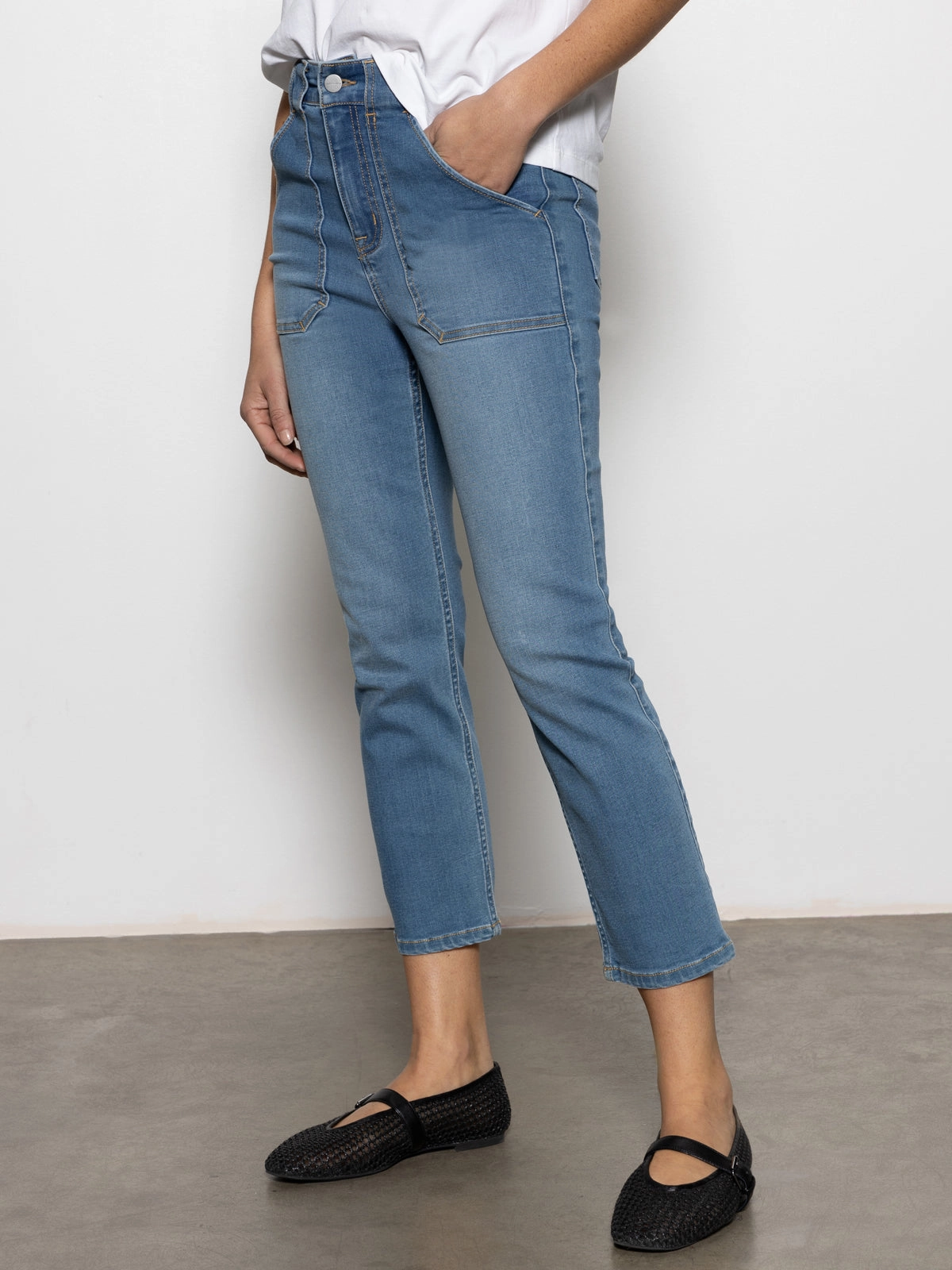 Wide Leg Sculpted Hayden Standard Rise Straight Crop Pants Best In Show