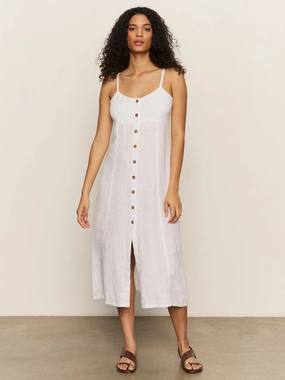 Minimalist-Trend Wilder Linen Dress Bleached White