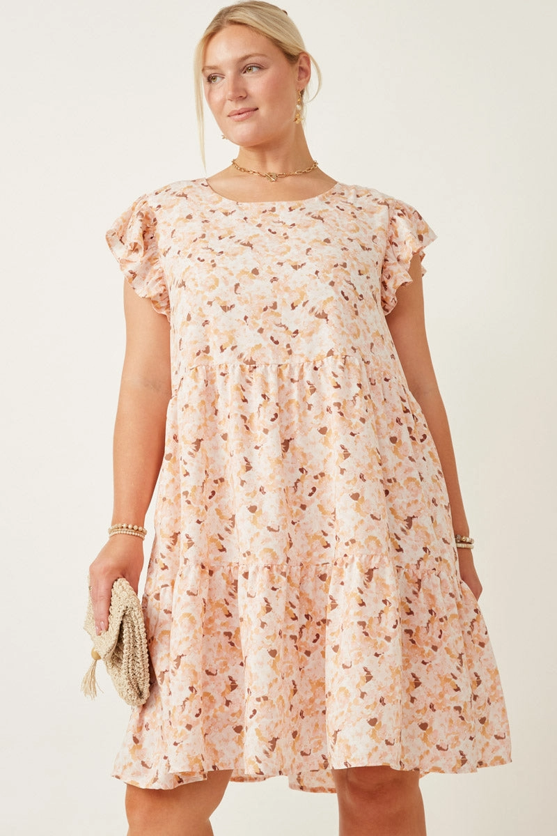 Layer Ready Soft Floral Ruffled Tank Dress