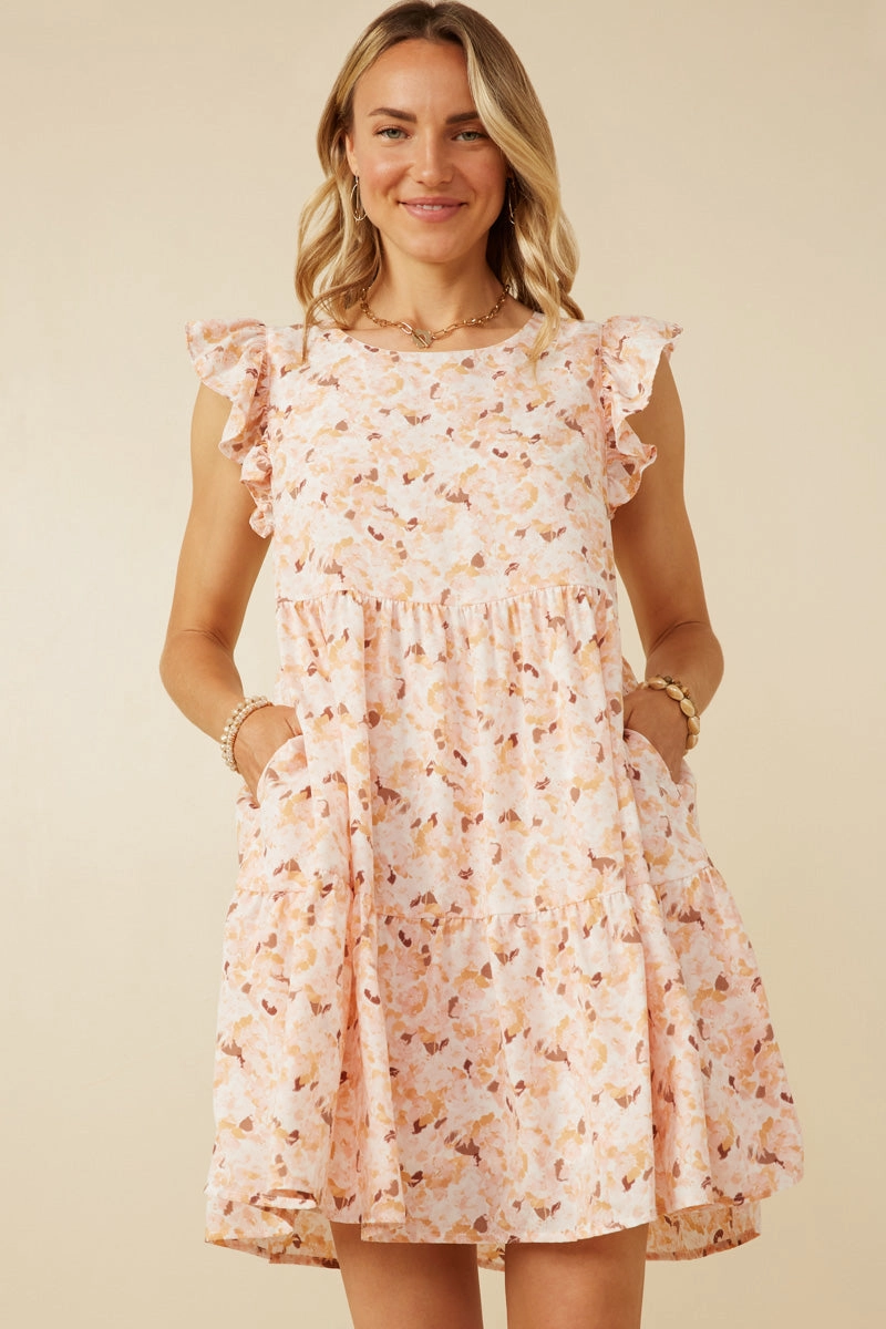 Soft Floral Ruffled Tank Dress Feminine Mood Soft Vibe