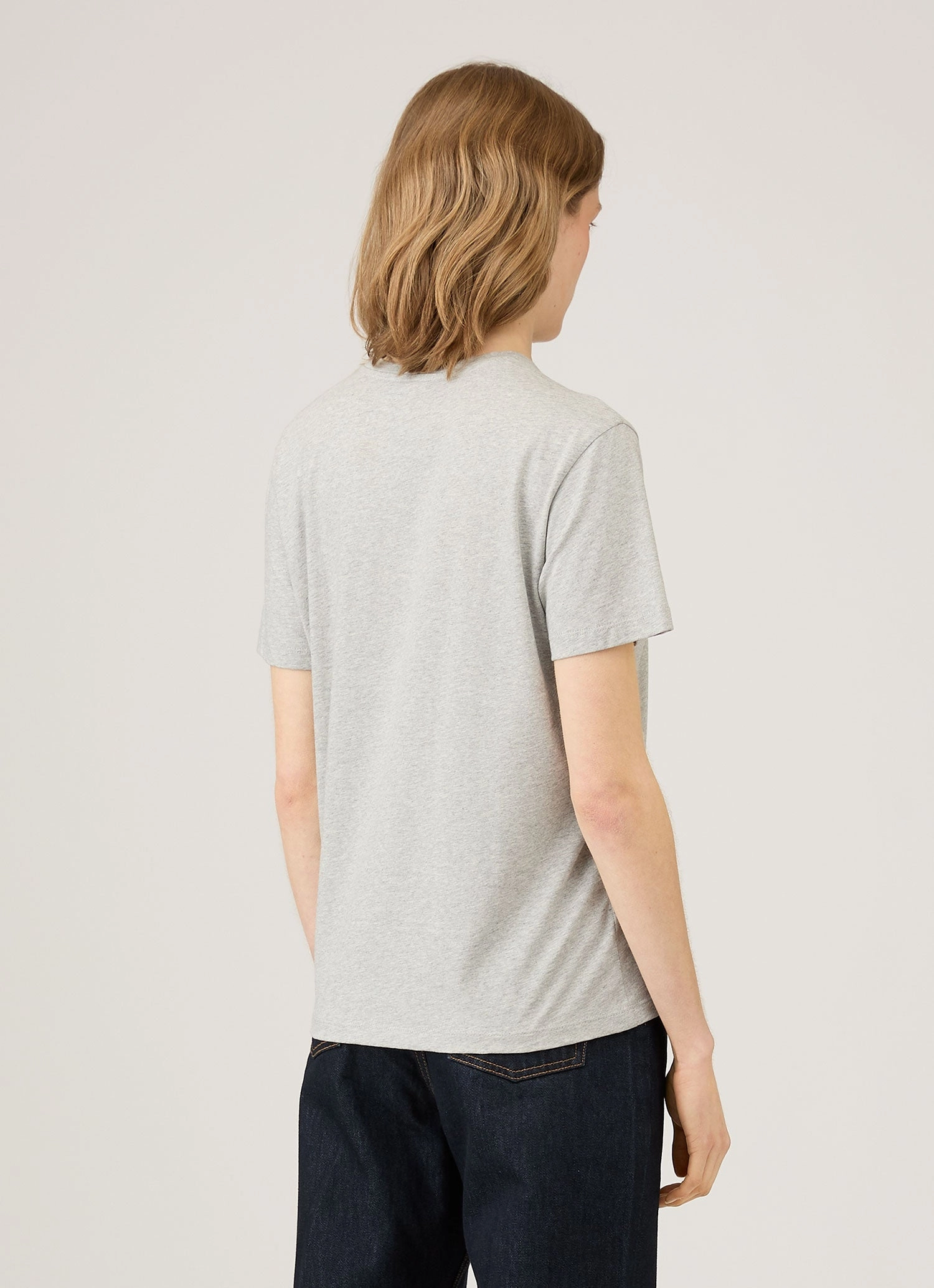 Women's Boy Fit T-shirt in Grey Melange Cozy Layering
