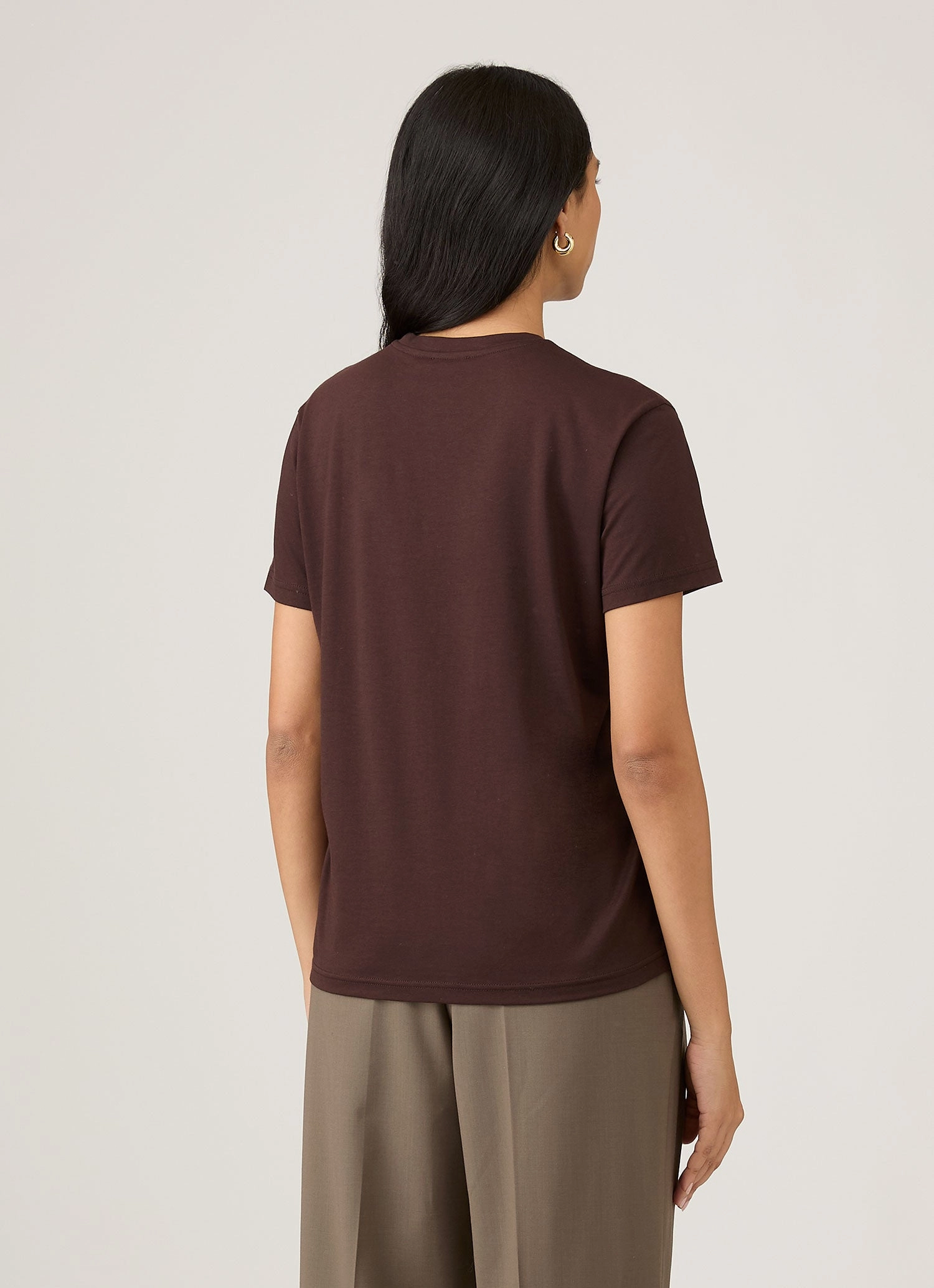 Women's Boy Fit T-shirt in Truffle Sleek Comfort