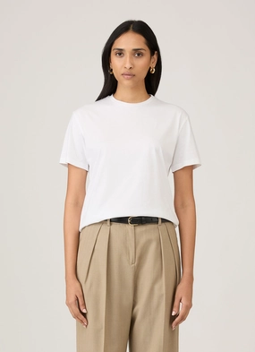 Work Ready Look Light summer wear Women's Boy Fit T-shirt in White