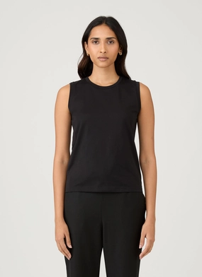 Minimal Trend Style Comfortable athleisure shirt Women's Boy Fit Tank in Black