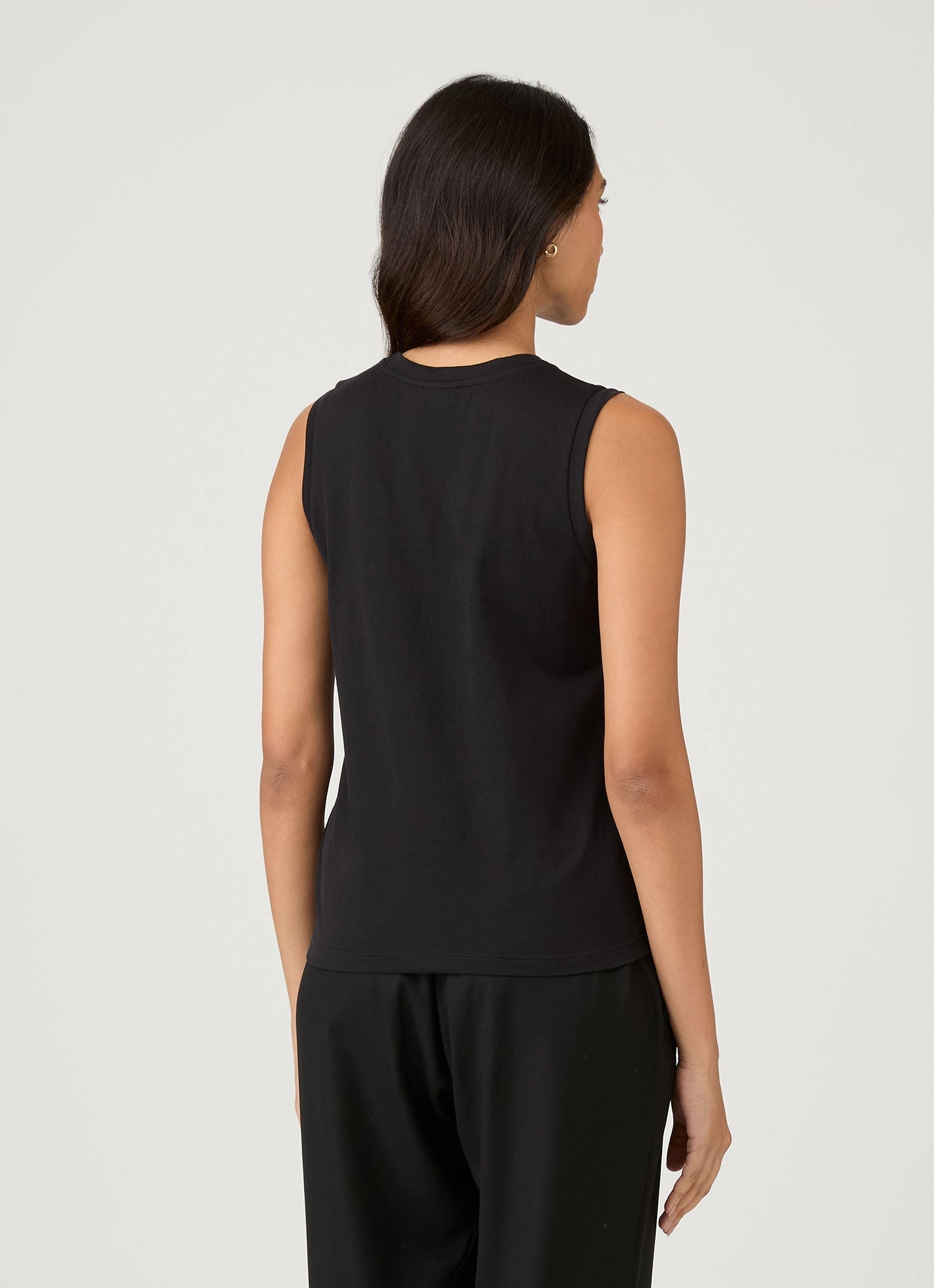 Women's Boy Fit Tank in Black Effortless Fit