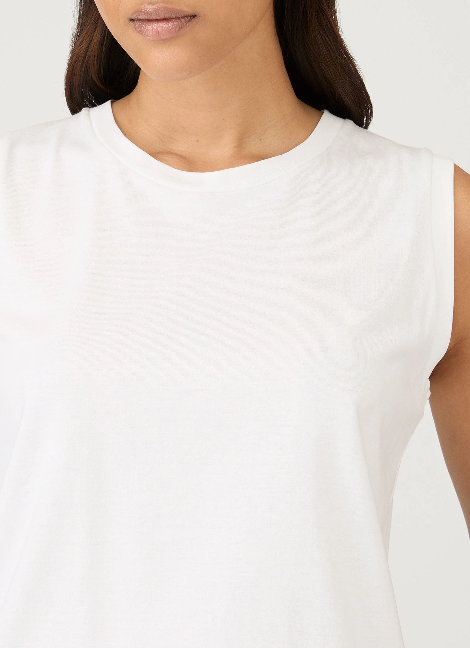 Women's Boy Fit Tank in White Versatile Wear