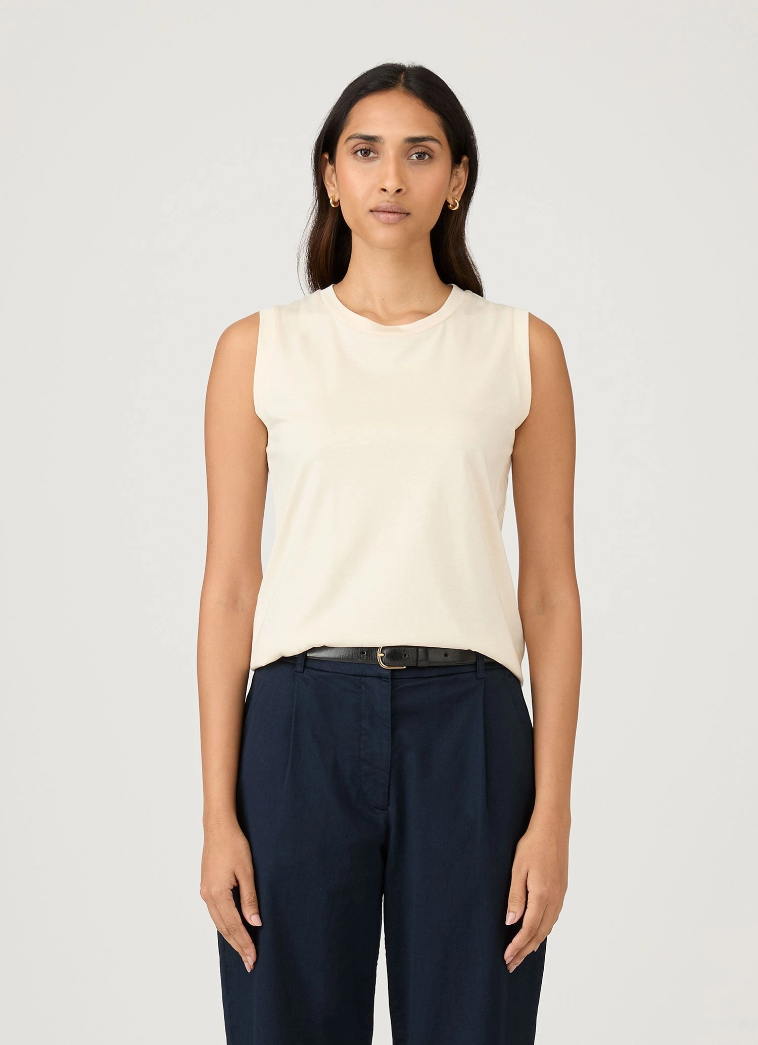 Women's Boyfit Tank in Undyed Sleek Draping Fit