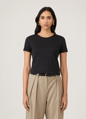 Fresh Street Style Minimal Style Style Women's Classic T-shirt in Black