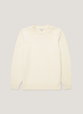 Relaxed-fit sweater Men's Fisherman Jumper in Ecru