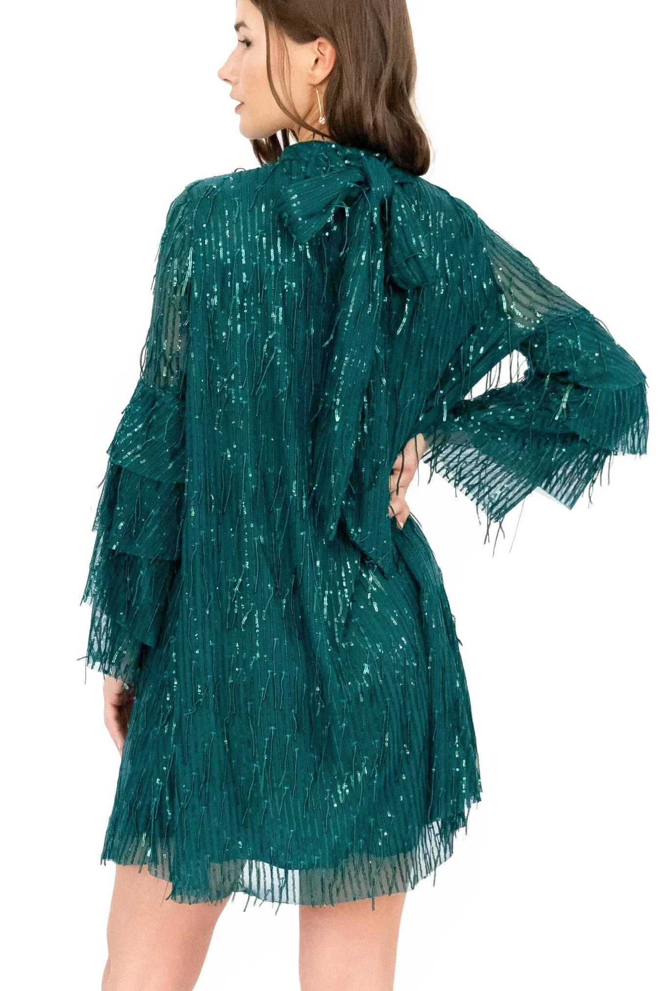 Zanotti Dress  Glitter Pine Trendy Comfort