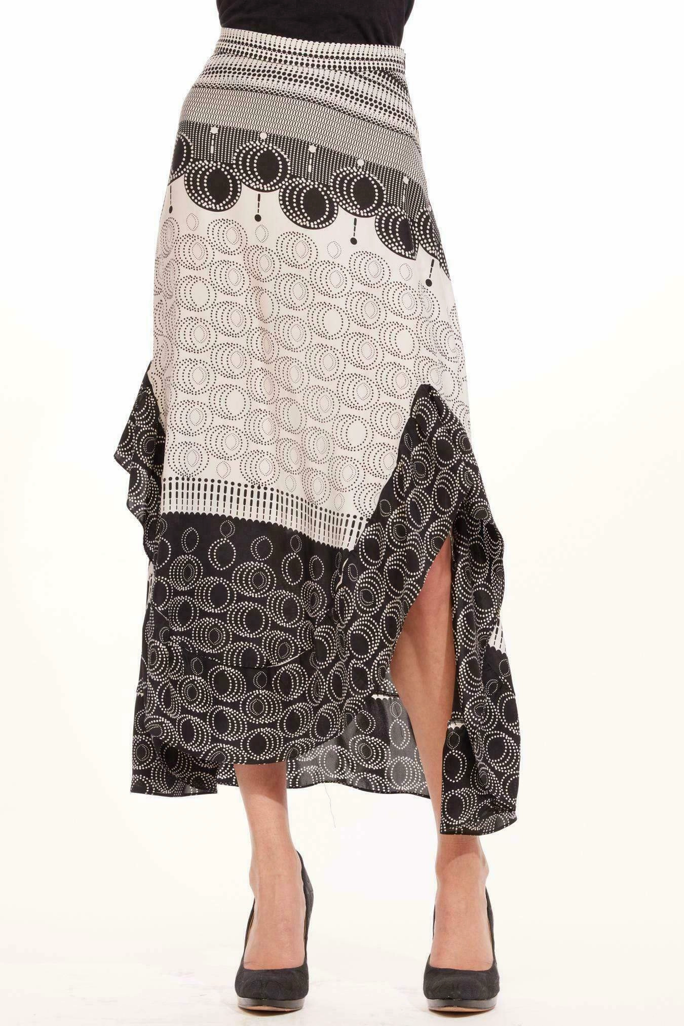 Zemco Skirt - Bogata Dot High Slit