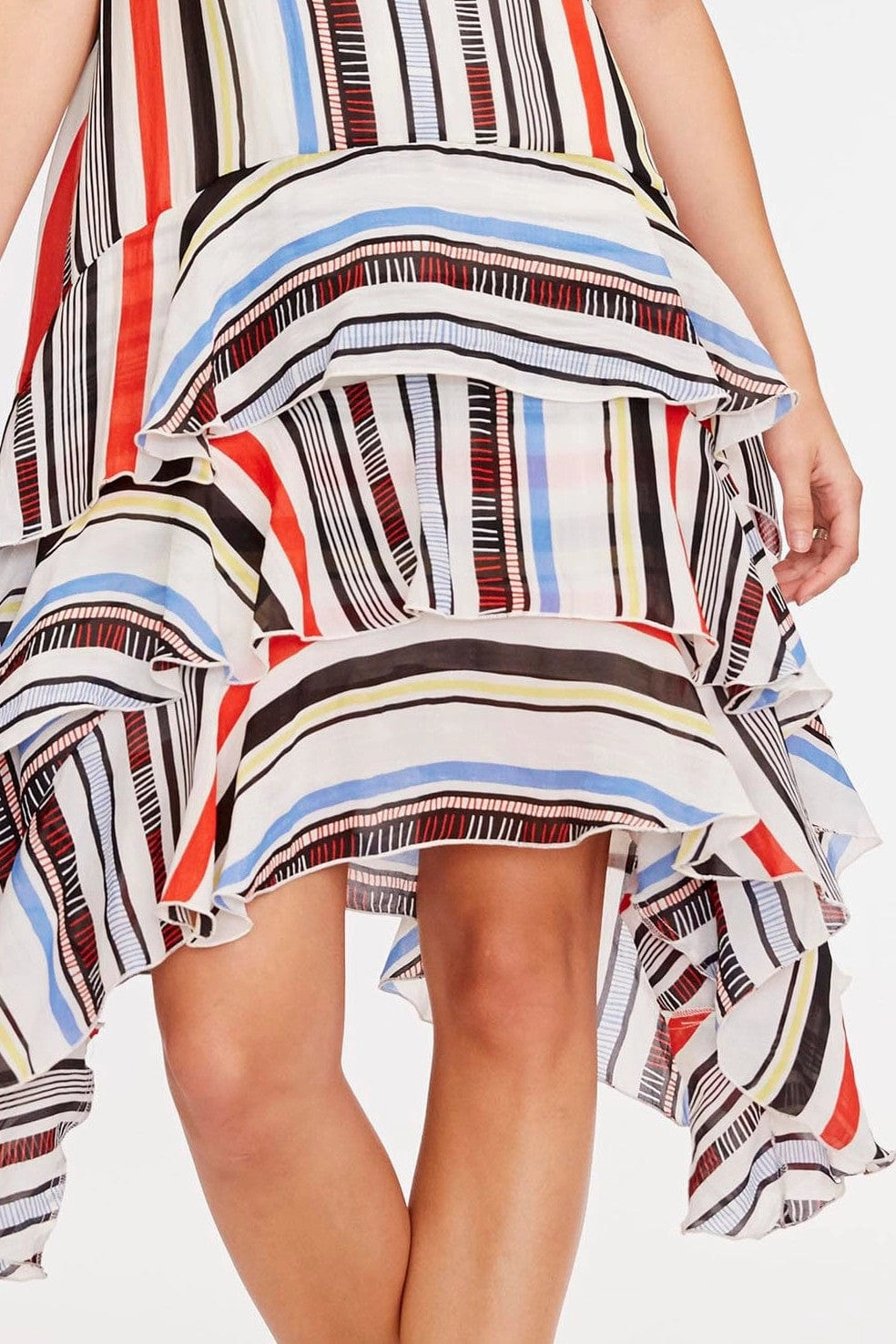 Zip Back Tavin Dress - Pickering Stripe