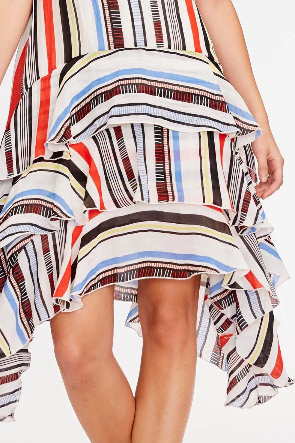 Zip Back Tavin Dress - Pickering Stripe