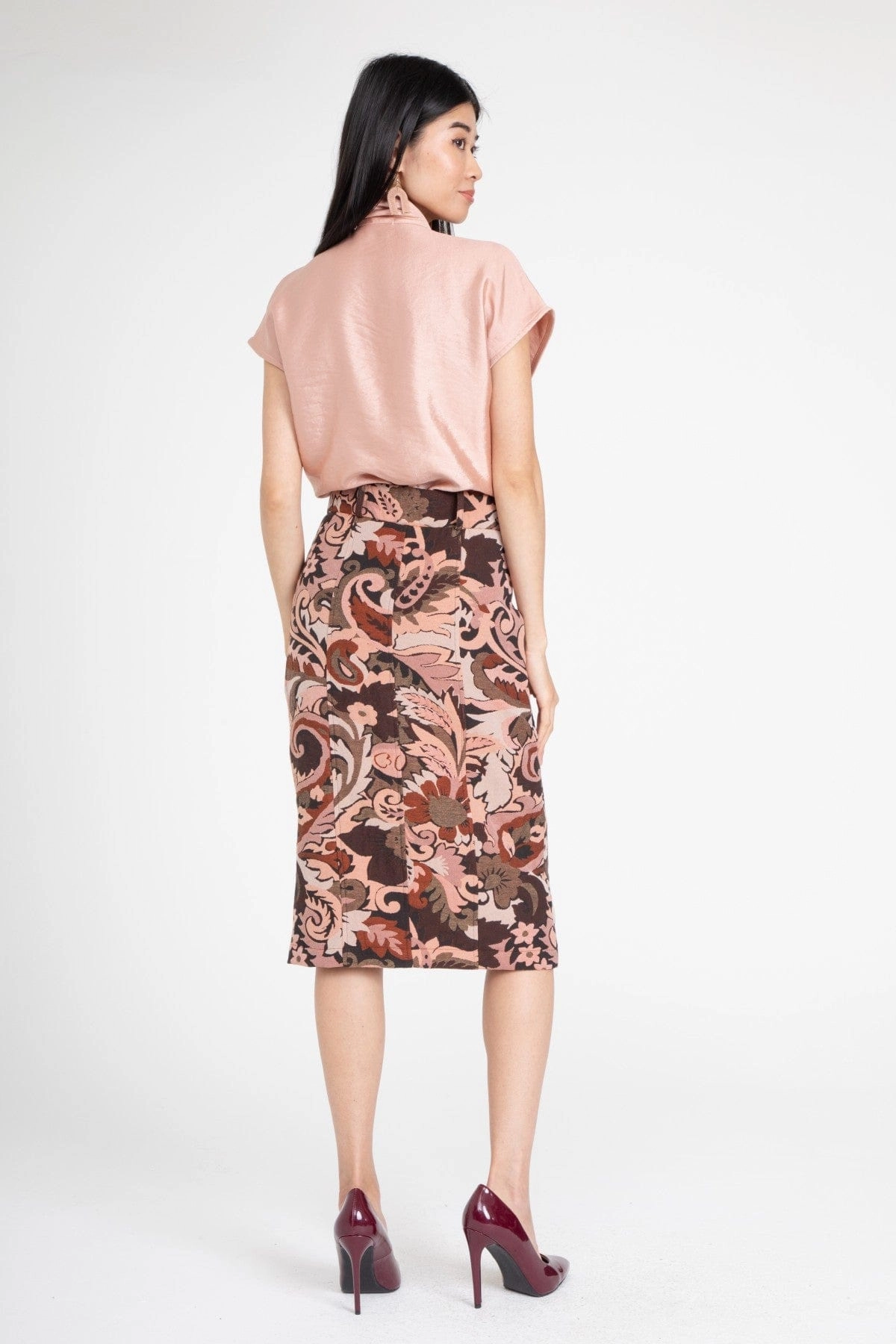 Zoya Skirt  Henna Paisley Fresh Silhouette